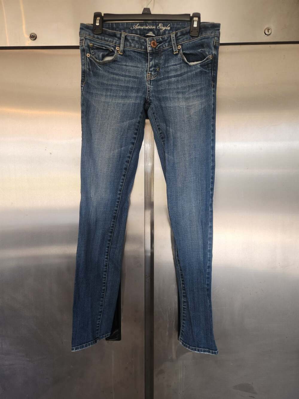 American Eagle Womens Skinny Jeans Size 4 Regular Medium Wash Stretch Denim
